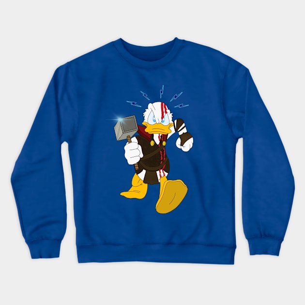 Duck of Thunder Crewneck Sweatshirt by WkDesign